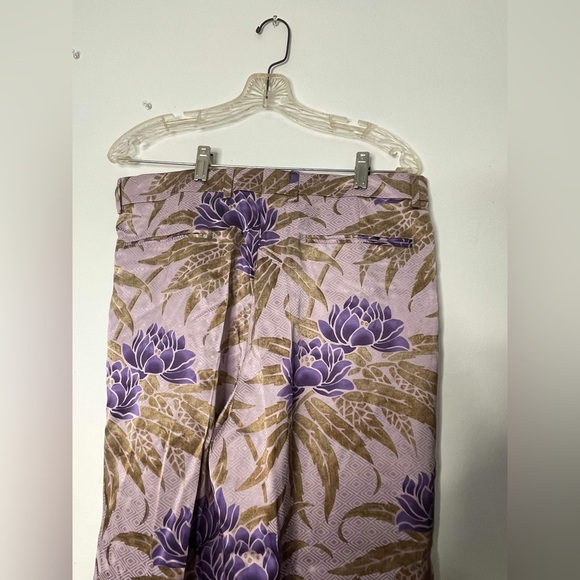 100% viscose dries van noten NWT floral, print pants size 40 - Picture 4 of 9